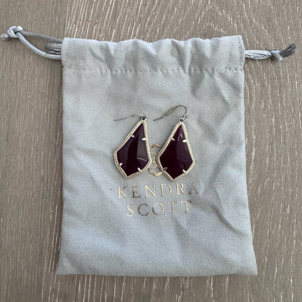 Kendra Scott Alexandra Earrings Burgundy Maroon